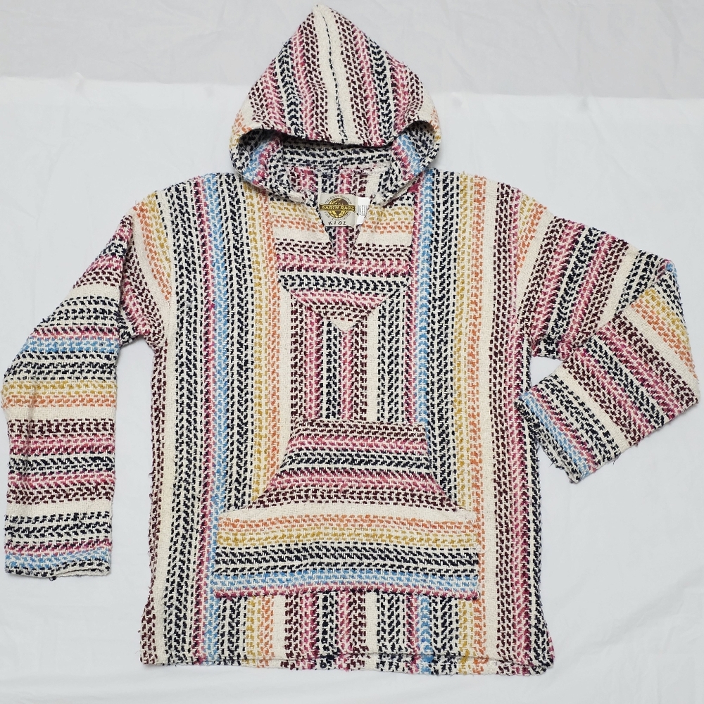 Multicolor Striped Hooded Kid's Sweater